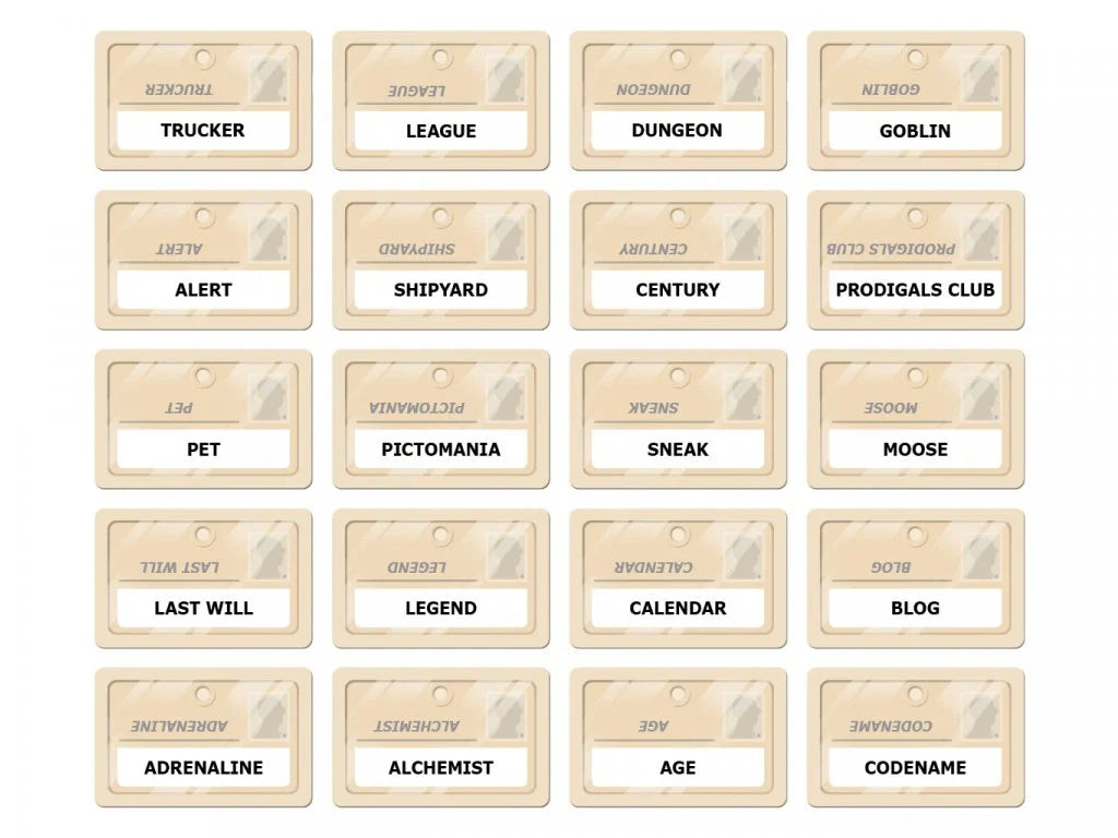 Codenames Family Party Board Game Promo