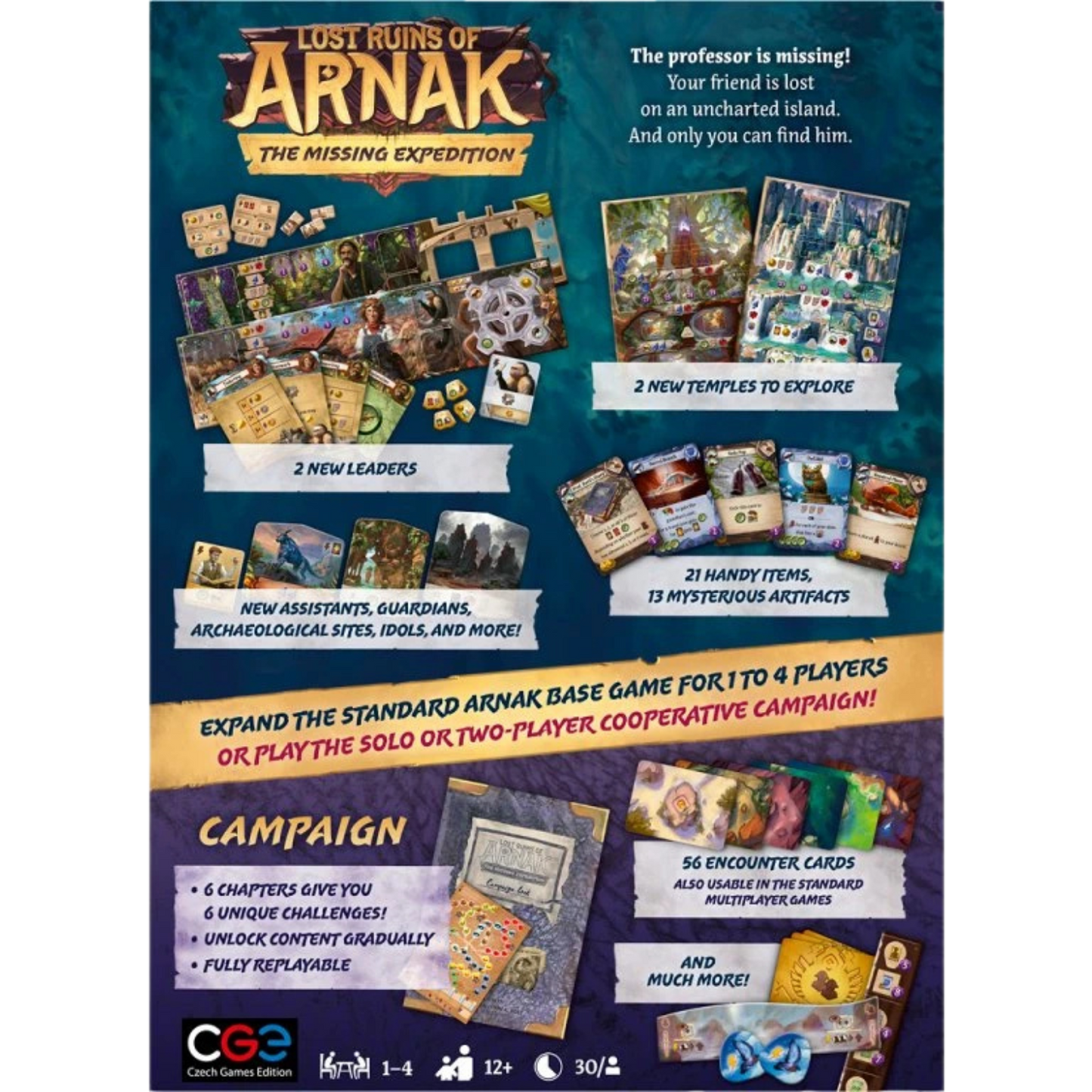 Lost Ruins of Arnak The Missing Expedition Expansion Deck Builder Worker Placement Board Game