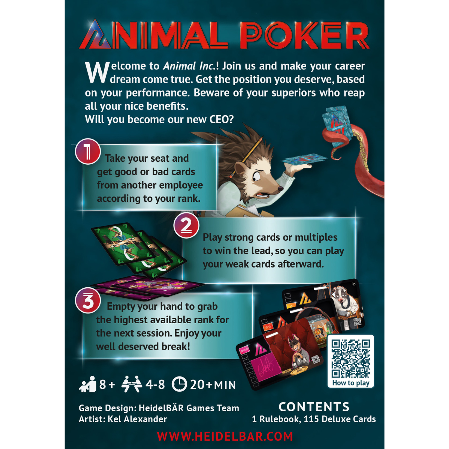 Animal Poker Family Card Game