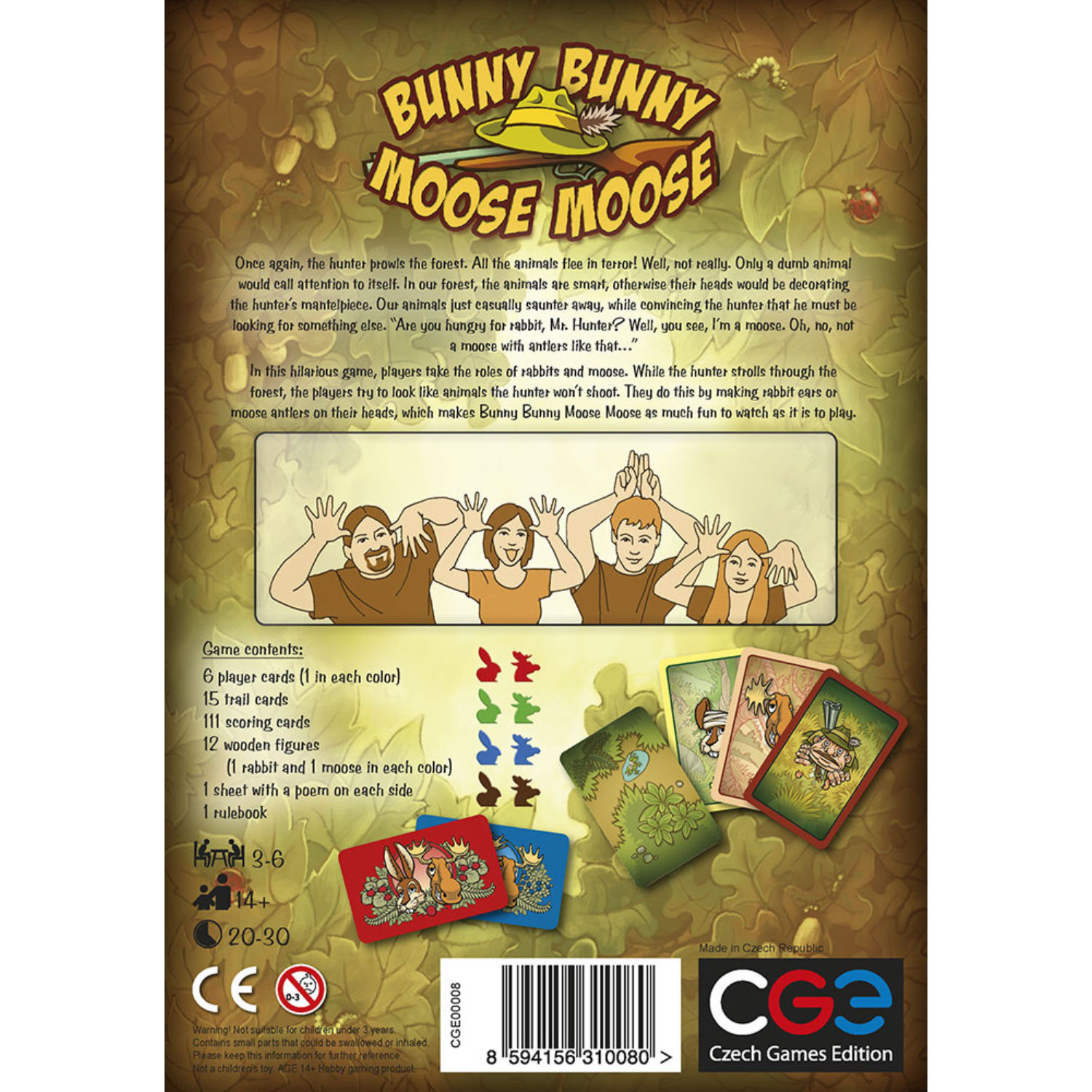 Bunny Bunny Moose Moose Family Board Game
