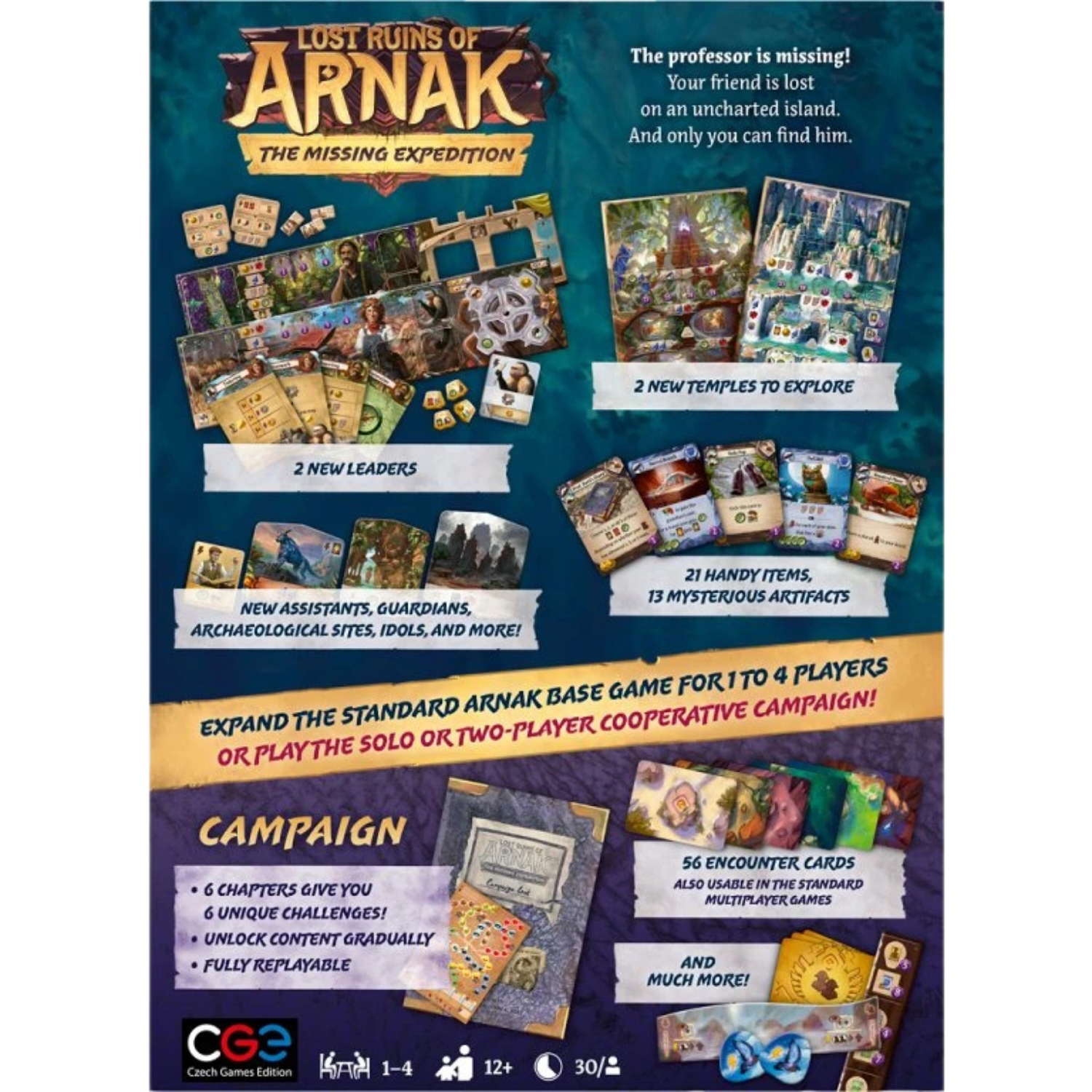 Lost Ruins of Arnak The Missing Expedition Expansion Deck Builder Worker Placement Board Game