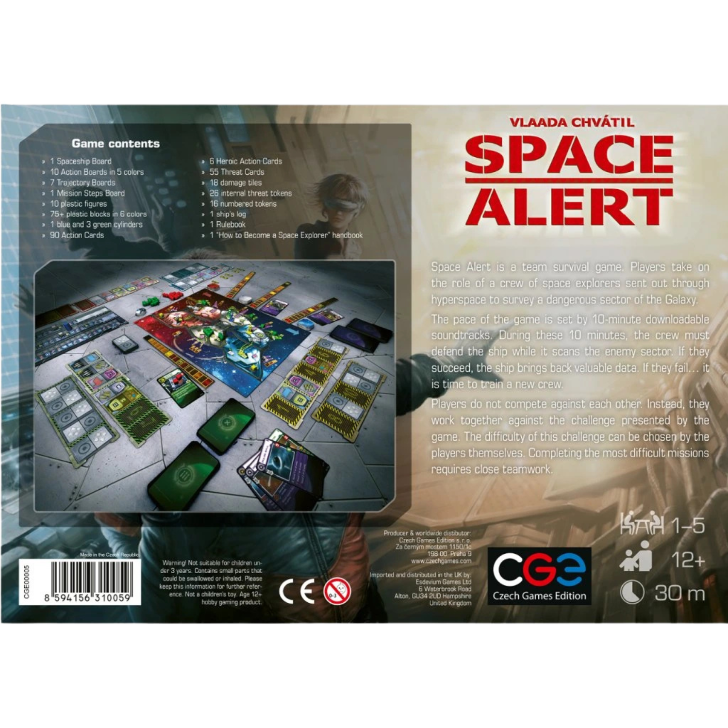 Space Alert Real-Time Strategy Board Game