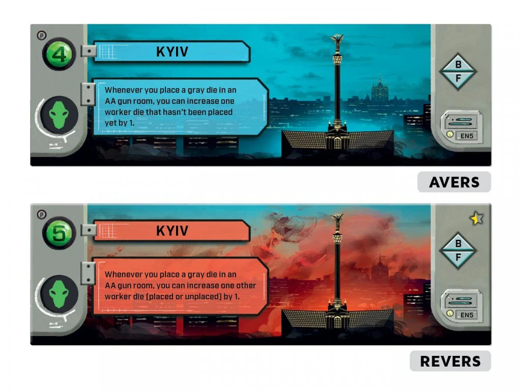Under Falling Skies Solo Dice Board Game Kyiv Promo