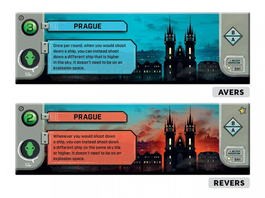 Under Falling Skies Solo Dice Board Game Prague Promo